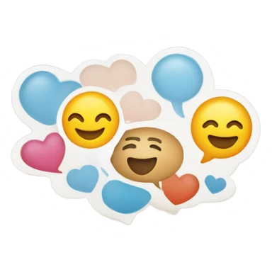 Create a logo using emojis that combines gratitude, warmth, and communication. sticker