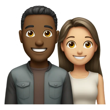 Girls and man with big smiles sticker