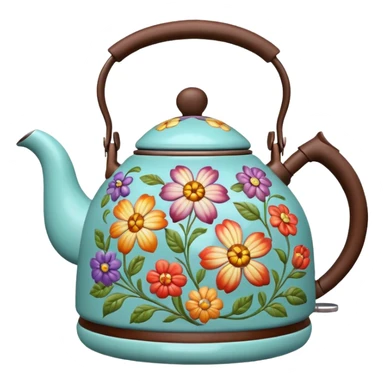 floral kettle sticker