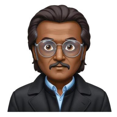 Rajinikanth baasha with black coat cooling glass sticker