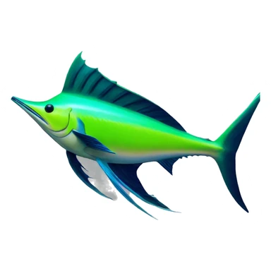 Neon green sailfish sticker