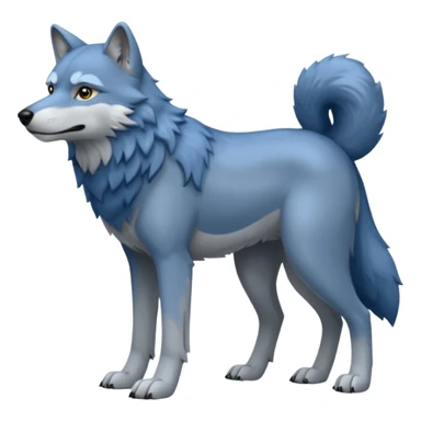 blue wolf sticker