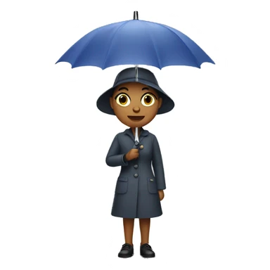Nanny with umbrella  sticker