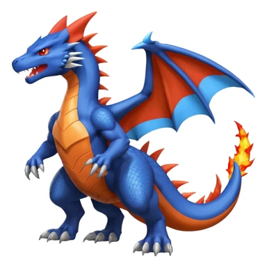 Garchomp-Charizard-Wolf-Latios-fusion, full body  sticker