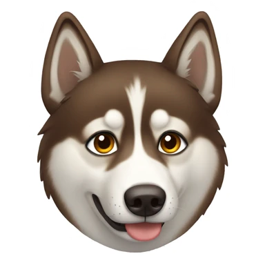 brown husky sticker