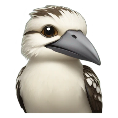 kookaburra with muscles sticker