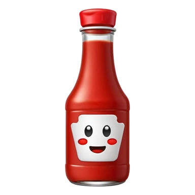 Ketchup bottle sticker