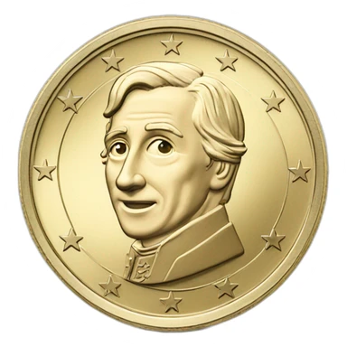1 euro monney coin sticker