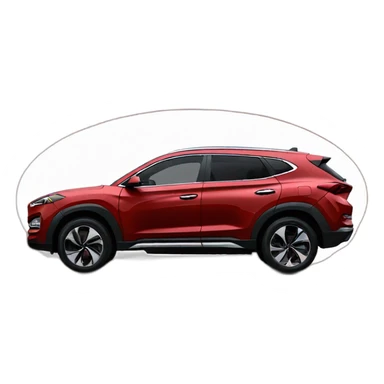 red hyundai tuscon 2023 sticker