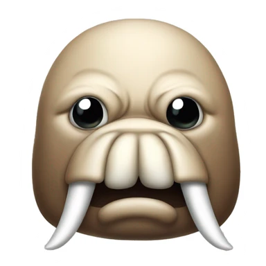 Angry walrus with big tusks sticker