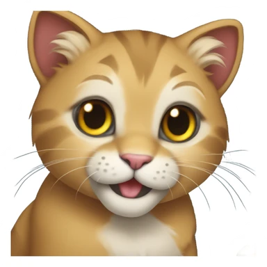 Kitty saying merry Christmas Eve lion sticker