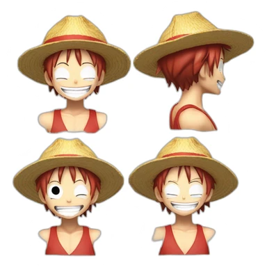 Luffy one pièce hito hito nomi model nika laugh sticker