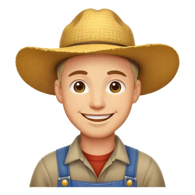 Really happy farmer sticker