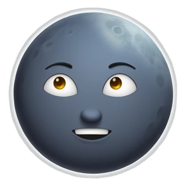 Moon astrology symbol with cute face sticker