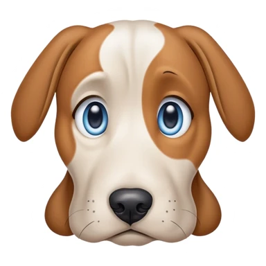 Dog with one blue eye and droopy ear sticker