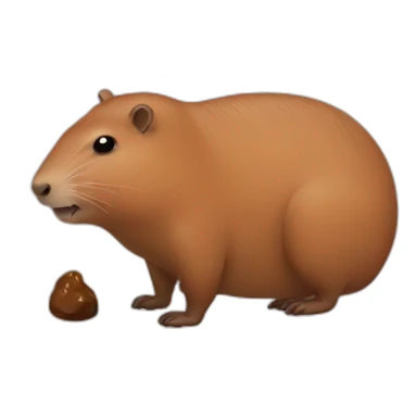 Capybara with poop sticker