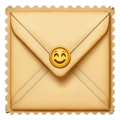 letter with a stamp sticker