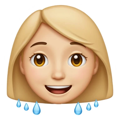 Create a emoji that shows pain is hideing behind happiness sticker