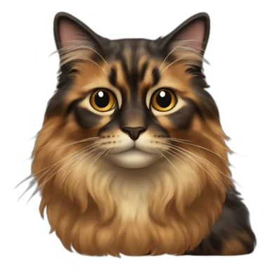 long hair tortoiseshell cat sticker