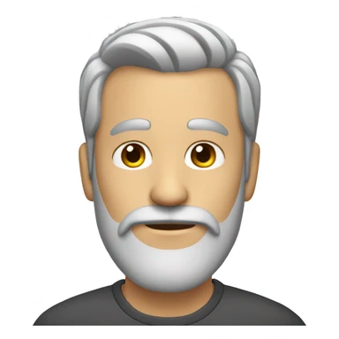 man with slick back hair and grey beard sticker