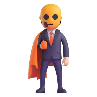 persona disfrazada mostrando miedo sticker