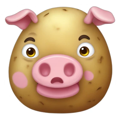 Potato pig sticker