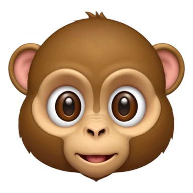 playful monkey emoji with the facial expression of rolling eyes, merging both emojis sticker