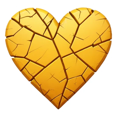 Broken yellow heart emoji sticker