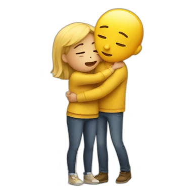 friend comforting friend yellow sticker