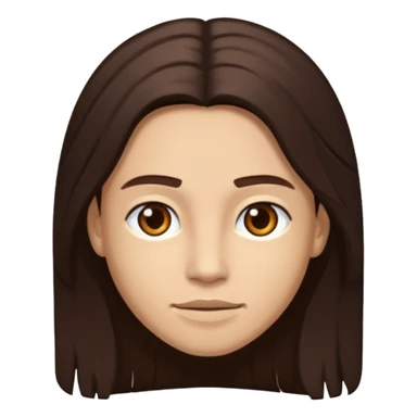 D.Woods with long dark brown hair sticker