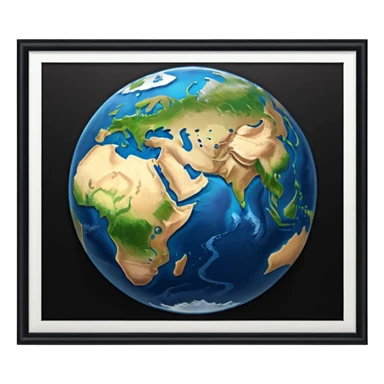 Planet earth emoji on the office  sticker