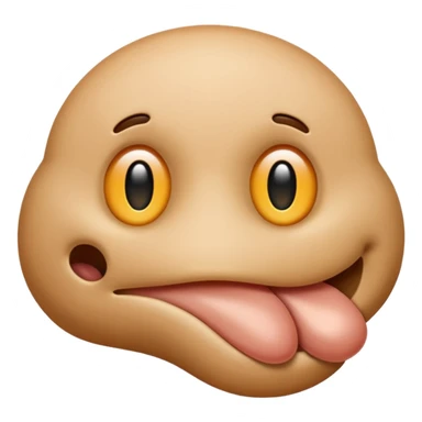 Prostate emoji without eyes, just a prostate sticker