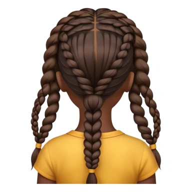 Back of the african girls head sticker