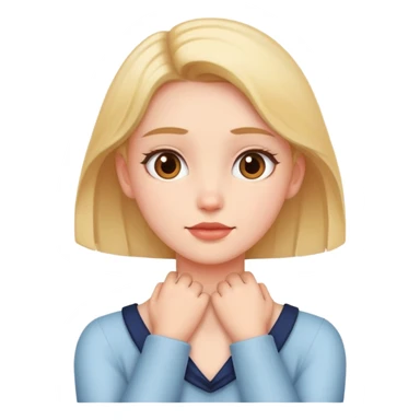 Girl with hands around neck sticker