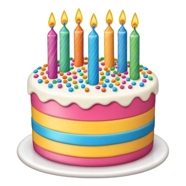 1 layer birthday cake sticker