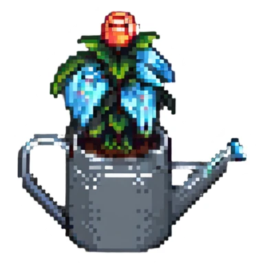 watering can pixel art sticker
