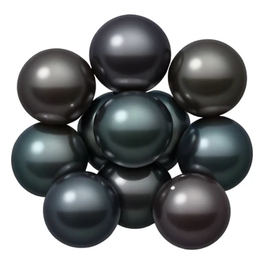 Pile of black pearls sticker