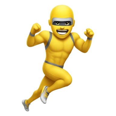 Yellow Running super fast  sticker