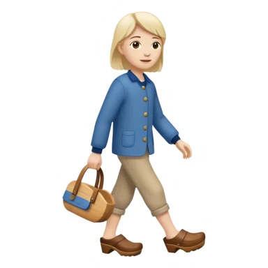 hollands loper met klompen sticker