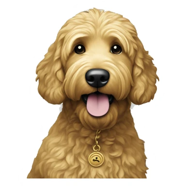 Golden Doodle's head on a united states dollar bill sticker