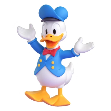 Donald Duck eats dog sticker