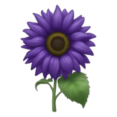 Sunflower full moon purple heart sticker