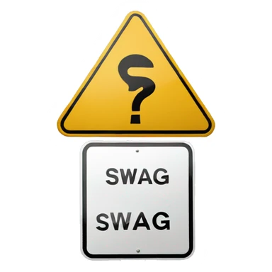 a street sign warning about "SWAG" sticker