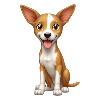 Niño saltando sobre podenco sticker