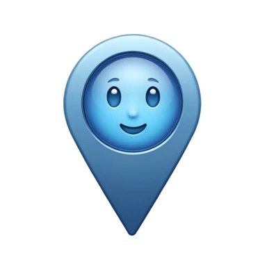 blue location pin sticker