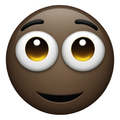 Black original emoji with dizzy eyes  sticker