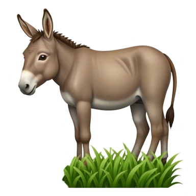 donkey in mouth grass sticker