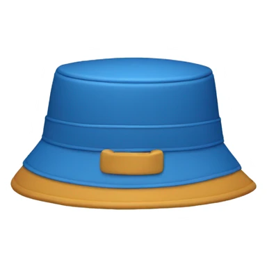 bucket hat blue sticker