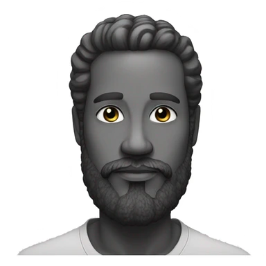 serene bearded black-and-white portrait sticker