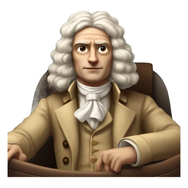 Isaac newton flying a plane  sticker